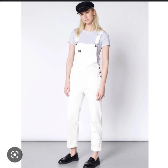 Wildfang Pants - Wildfang Overalls • EUC White